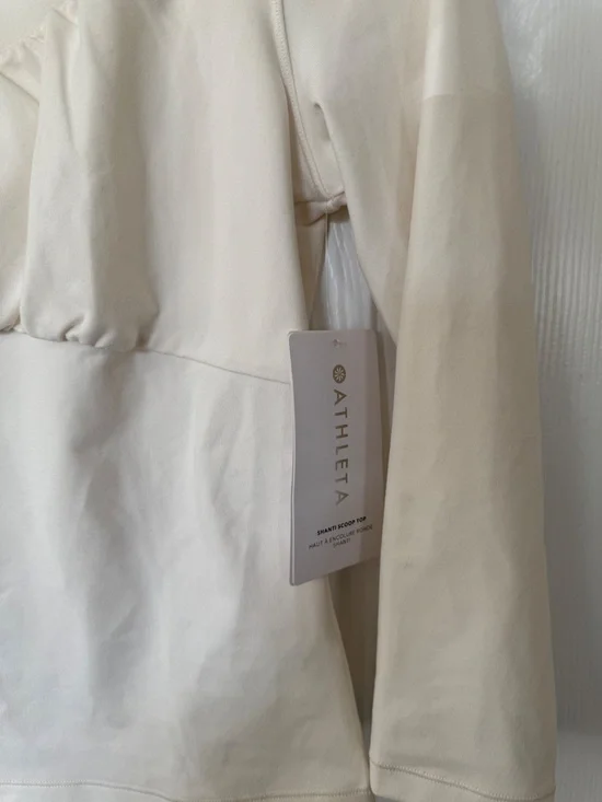 NWT Athleta Shanti Scoop Top - White Sz M - Picture 6 of 6